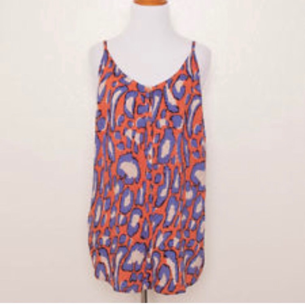 CAbi purple & orange button down tank